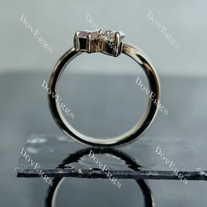 Doveggs pear art deco vintage moissanite engagement ring