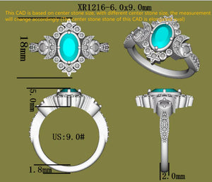 Doveggs emerald intense royal blue sapphire colored gem moon star ring