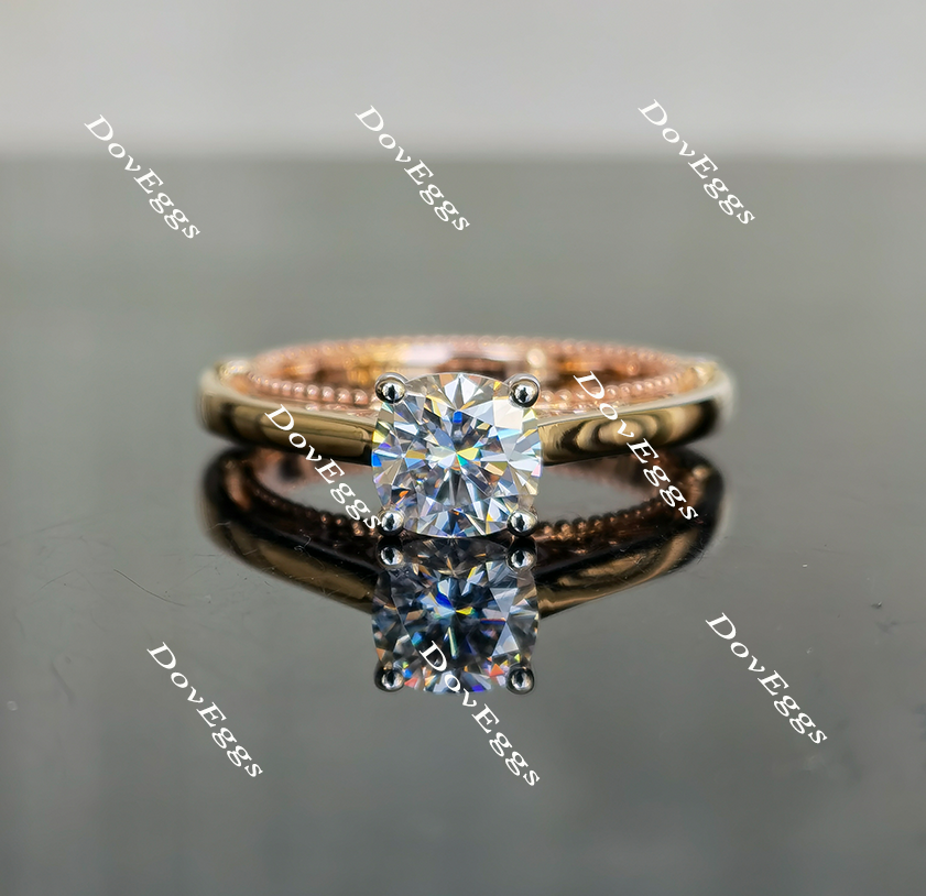 cushion moissanite engagement ring