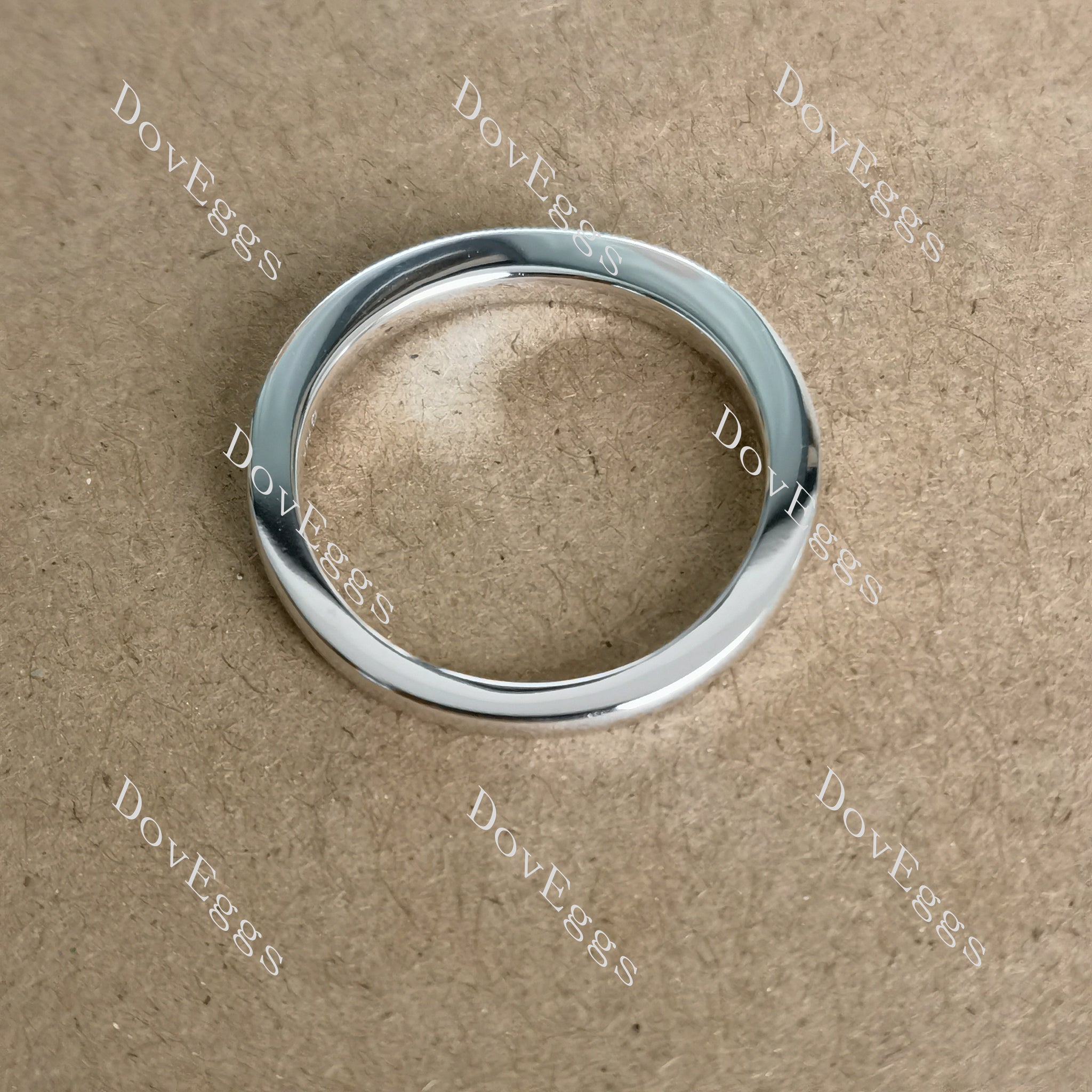 Doveggs round half eternity pave moissanite/lab grown diamond wedding band-1.9mm band width
