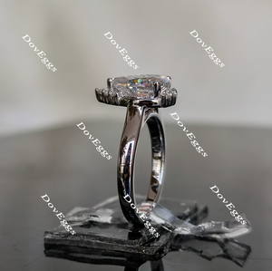 Doveggs art deco pear moissanite engagement ring