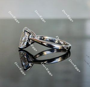 Doveggs solitaire moissanite engagement ring for women