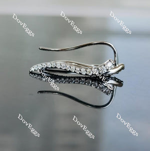 Doveggs moissanite/lab grown diamond dangle earrings for women