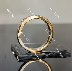 The Julieann princess half eternity pave moissanite bridal set (2 rings)