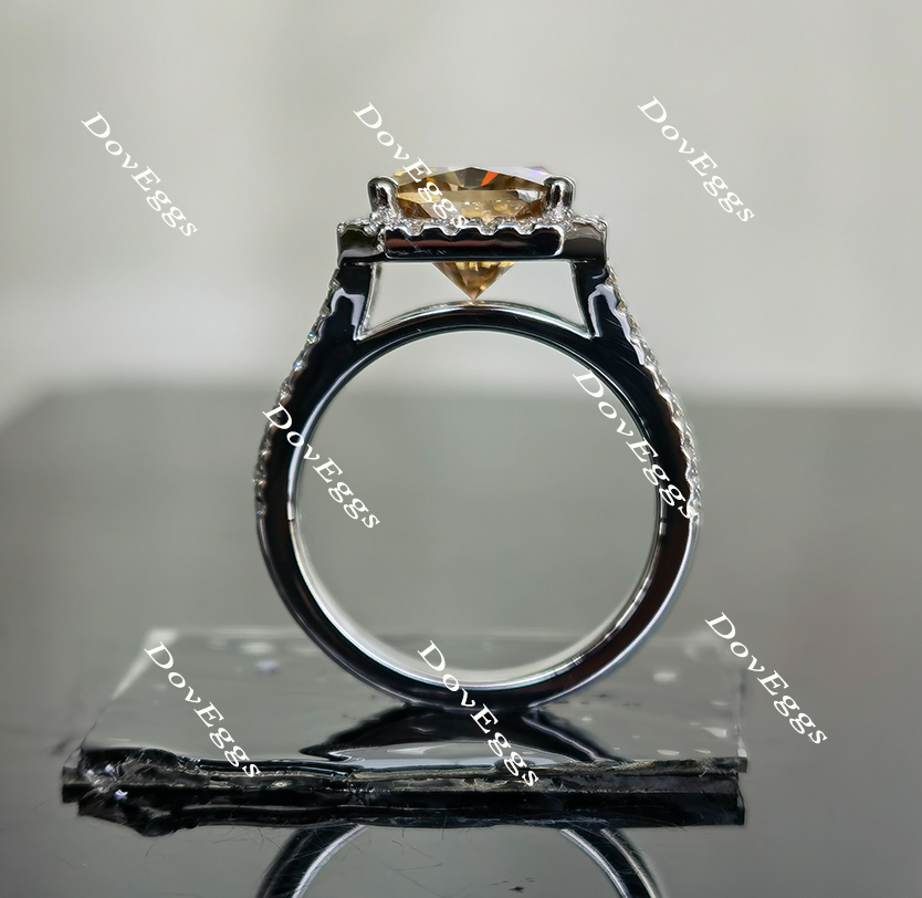 Karen's Dream Come True halo colored moissanite engagement ring