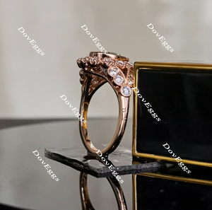 Marisol flower shape oval engagement ring
