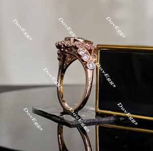 The Marisol flower shape Oval Ring