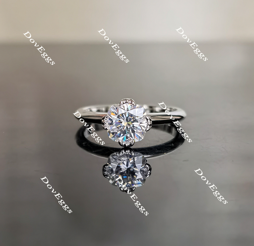 solitaire moissanite engagement ring