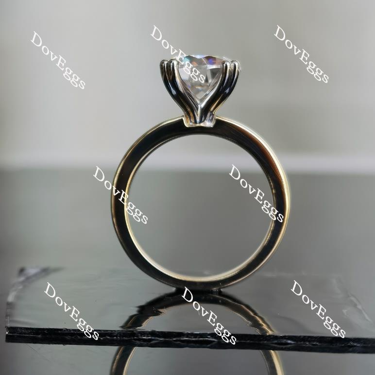 Doveggs round solitaire moissanite engagement ring