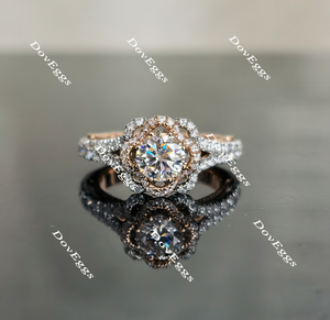 pave moissanite engagement ring