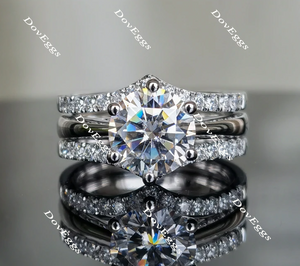 Doveggs round moissanite bridal set (2 rings)