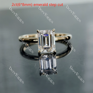 Doveggs Elizabeth Taylor Krupp cut moissanite engagement ring