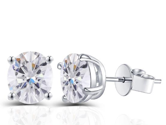 Doveggs solitaire oval moissanite stud earring for women - DovEggs-Seattle