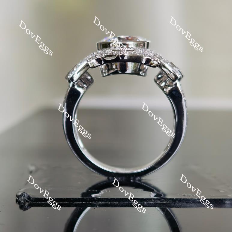 A Cross for CCG round moissanite engagement ring