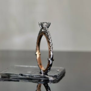 doveggs 0.5 carat oval lab created diamond CVD engagement ring (size 7)