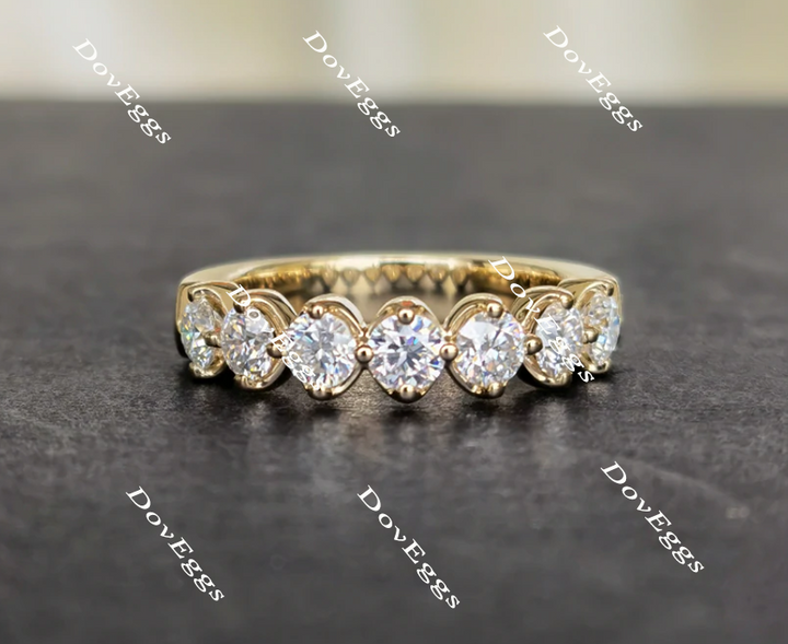 doveggs round moissanite/lab grown diamond wedding band-3.7mm band width