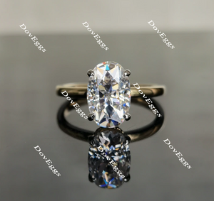 Chance elongated oval moissanite engagement ring