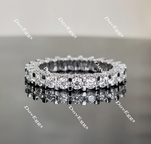 doveggs round full eternity moissanite/lab grown diamond wedding band-2.9mm band width