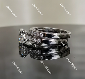 Doveggs round vintage moissanite bridal set (2 rings)