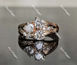 three stone moissanite engagement ring