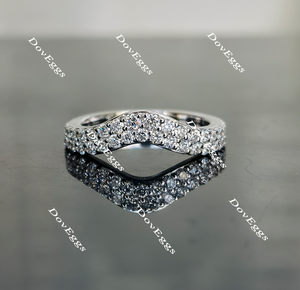 Doveggs round full eternity moissanite ring/lab created diamond wedding band-2.2mm band width