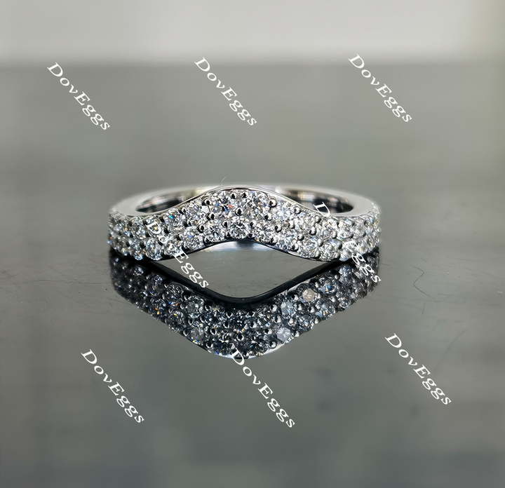 Doveggs Tara Leigh round full eternity moissanite/lab grown diamond wedding band-2.2mm band width - DovEggs-Seattle