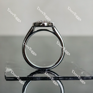 Doveggs oval shape round moissanite/lab grown diamond wedding band/moissanite ring