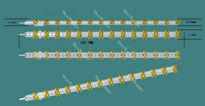 Doveggs round full eternity moissanite/lab grown diamond bracelet for women