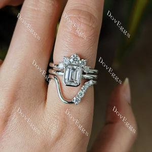 DovEggs emerald bezel solitaire moissanite engagement ring (engagement ring only)