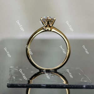 The classic 6 prongs solitaire style moissanite ring