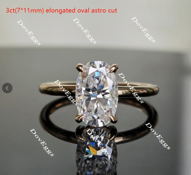 Doveggs hidden halo moissanite engagement ring