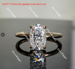 Doveggs hidden halo moissanite engagement ring