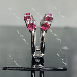 Doveggs asscher pave moissanite/lab grown diamond & colored gem enhancer/wedding band-6.6mm band width