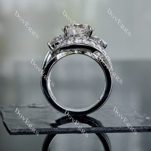 Doveggs round side stones channel set moissanite engagement ring