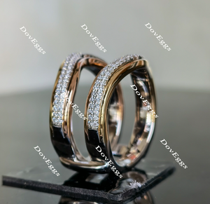 Doveggs round moissanite wedding band/moissanite enhancer-17.7mm band width