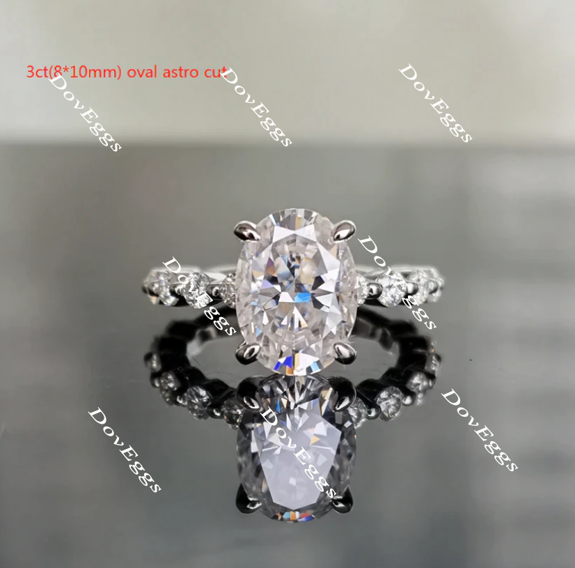 Doveggs oval moissanite engagement ring for women