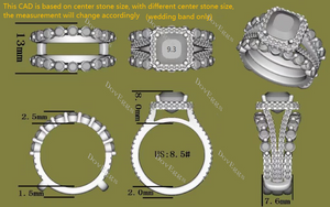 Doveggs round pave moissanite/lab grown diamond enhancer/wedding band(wedding band only)-7.6mm band width