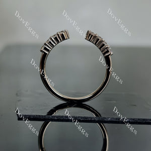 Doveggs round pave moissanite/lab grown diamond wedding band-1.7mm band width