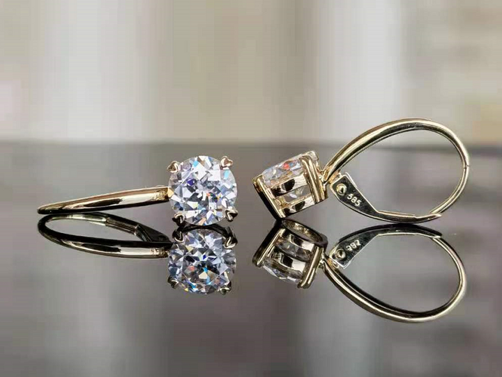 Doveggs round moissanite hoop earrings for women - DovEggs-Seattle