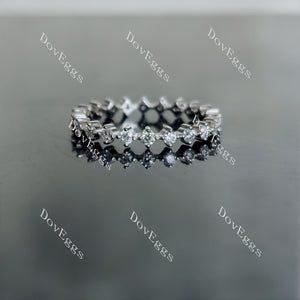 Doveggs round pave full eternity pave moissanite wedding band-2.0mm band width