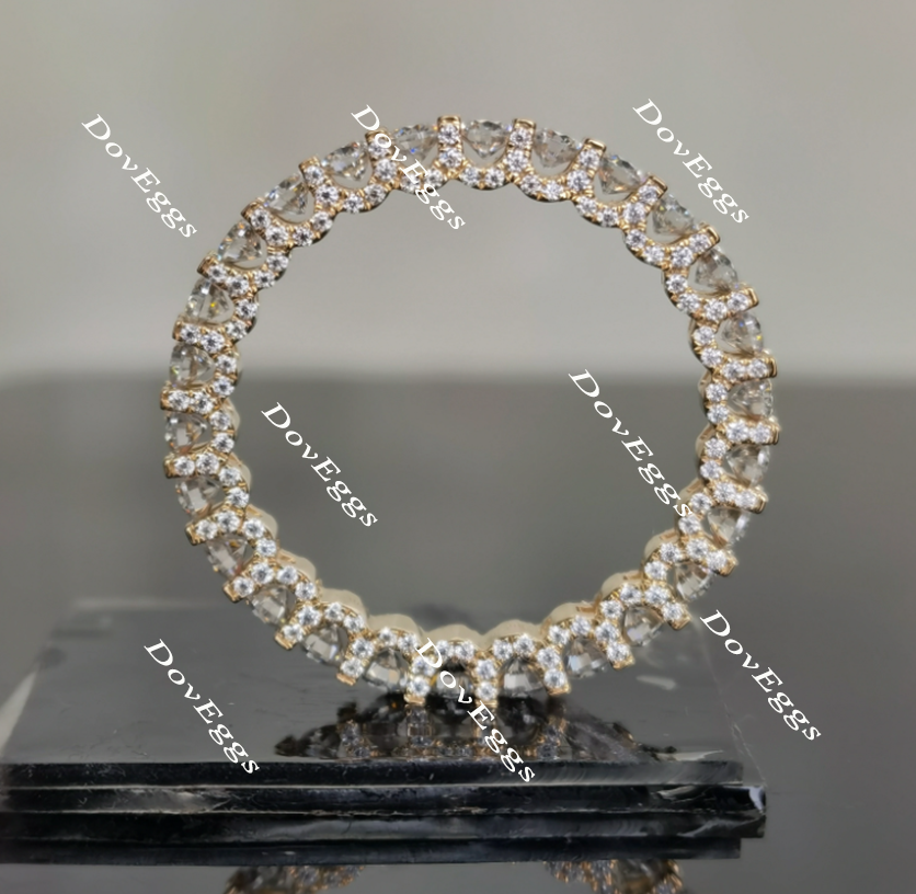 doveggs round full eternity moissanite/lab grown diamond wedding band-2.9mm band width
