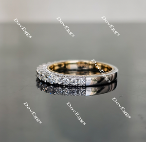 Doveggs round vintage moissanite/lab grown diamond wedding band-2.4mm band width