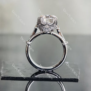 Doveggs round vintage moissanite engagement ring