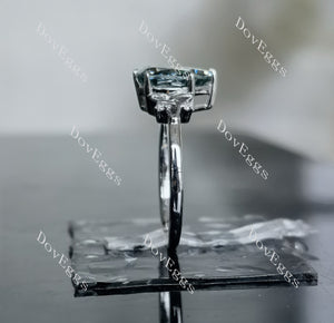 Doveggs pear art deco colored moissanite engagement ring (engagement ring only)