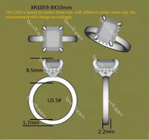 Doveggs hidden halo moissanite engagement ringXR1059