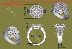 Doveggs half eternity moissanite/lab grown diamond wedding band-3.2mm band width