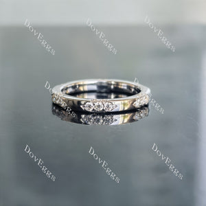 Doveggs round art deco moissanite wedding band-2.5mm band width