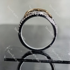 Doveggs knot half eternity pave moissanite wedding band-3.7mm band width