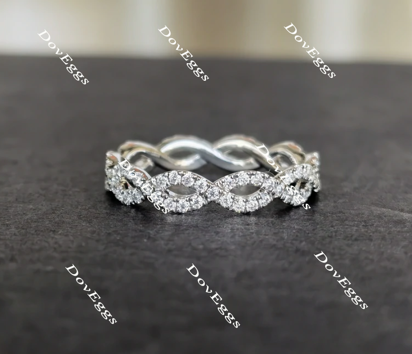 doveggs full eternity moissanite engagement ring/wedding band-3.8mm band width