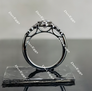 Atherine’s Joy oval side-stone moissanite ring